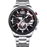 CURREN 8395 – Chronographe à Quartz en Acier Inoxydable, Design Tendance