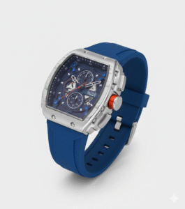 Michael Tommy MT-20247G-LBL44 – Silicone Bleu, Cadran Chronographe – Image 2