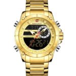 Naviforce NF9163 – Chronographe Analogique & Digital en Acier Doré