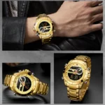 Naviforce NF9163 – Chronographe Analogique & Digital en Acier Doré – Image 2